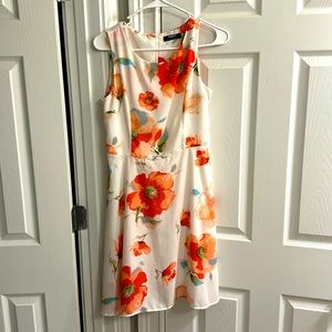Flower print mid thigh dress